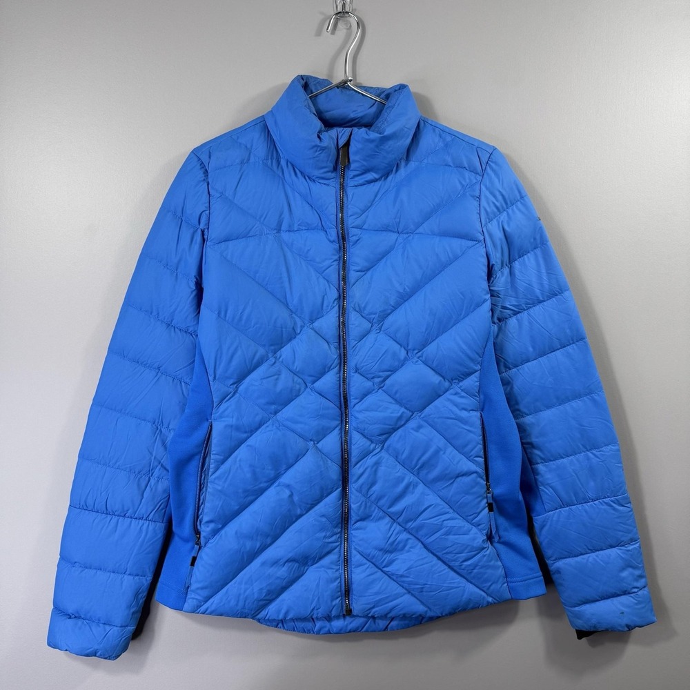The North Face Jacket Womens Medium Blue 550 Down Quilted Puffer Coat Outdoor